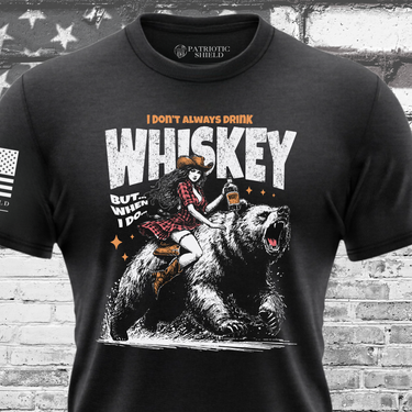 Confident whiskey-loving woman’s T-shirt